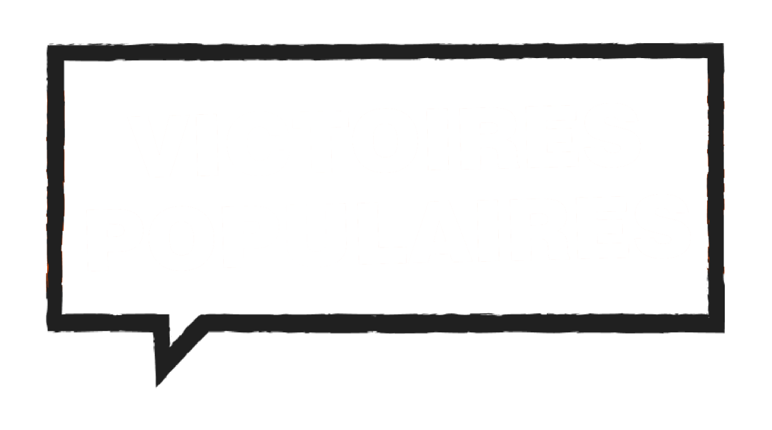 Logo Victoires Populaires, ex Primaire Populaire, blanc & noir